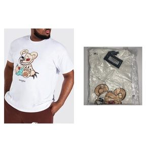 Plus evil teddy print T-shirt